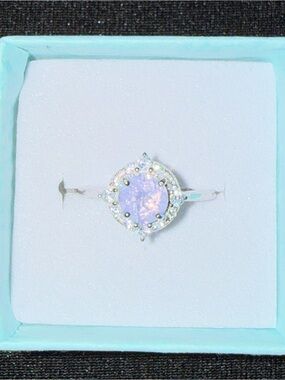 925 silver authentic scorolite purple mauve adjustable ring